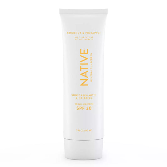 Native Coconut & Pineapple Mineral Face Sunscreen Lotion - SPF 30