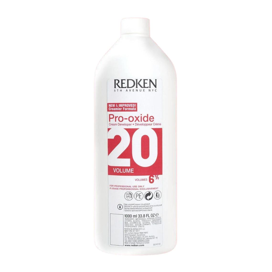 REDKEN Pro-oxide Cream Developer 20 Volume