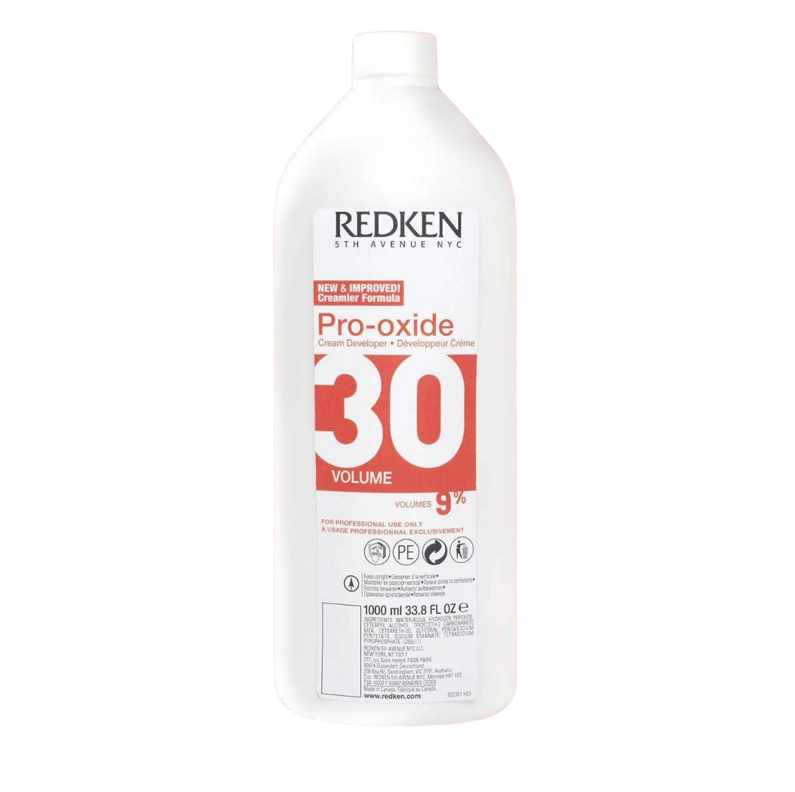 REDKEN Pro-oxide Cream Developer 30 Volume