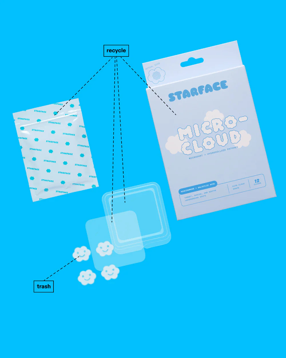 Starface Micro-Cloud Microdart + Hydrocolloid Patches