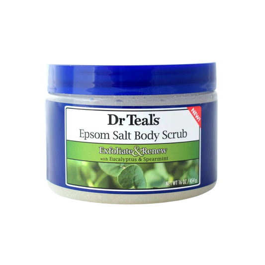 Dr Teal Epson Salt Body Scrub | Exfoliate & Renew with Eucalyptus & Spearmint